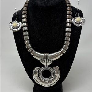 COLLEZIONE ALESSANDRO Inka Necklace and Pierced Earring Set